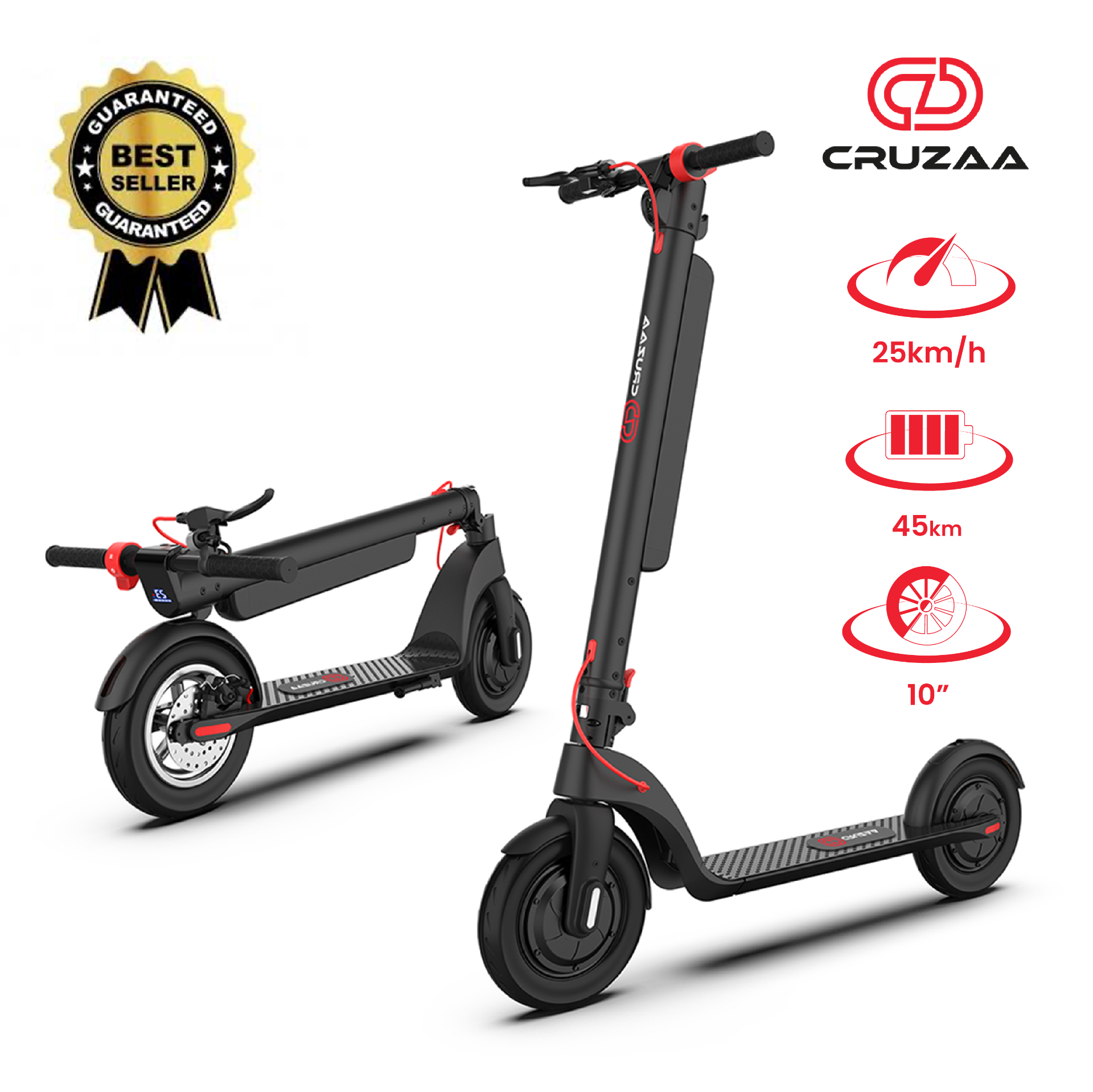 The Official Cruzaa Commuta E-Scooter 45km Range - 25kmh Top Speed - ships from UK - HomeLiving4Less