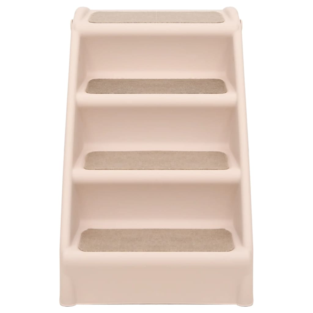 Folding Dog Stairs Cream 62x40x49.5 cm