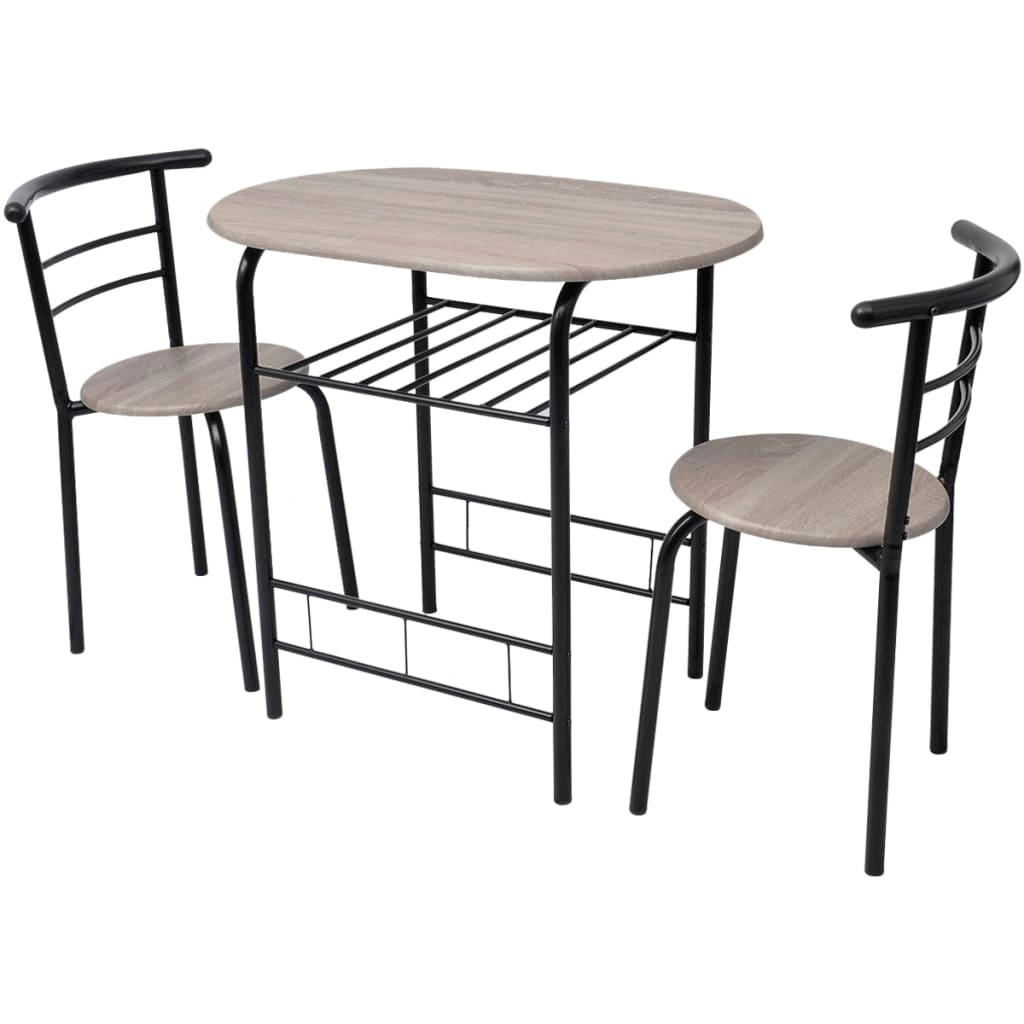 Breakfast Bar Set MDF - Black