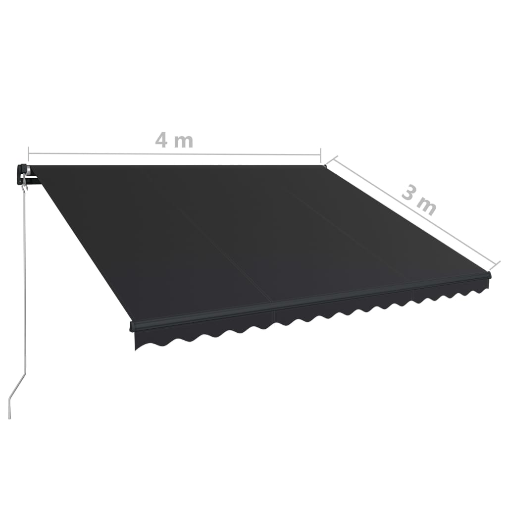 Manual Retractable Awning 400x300 cm Anthracite