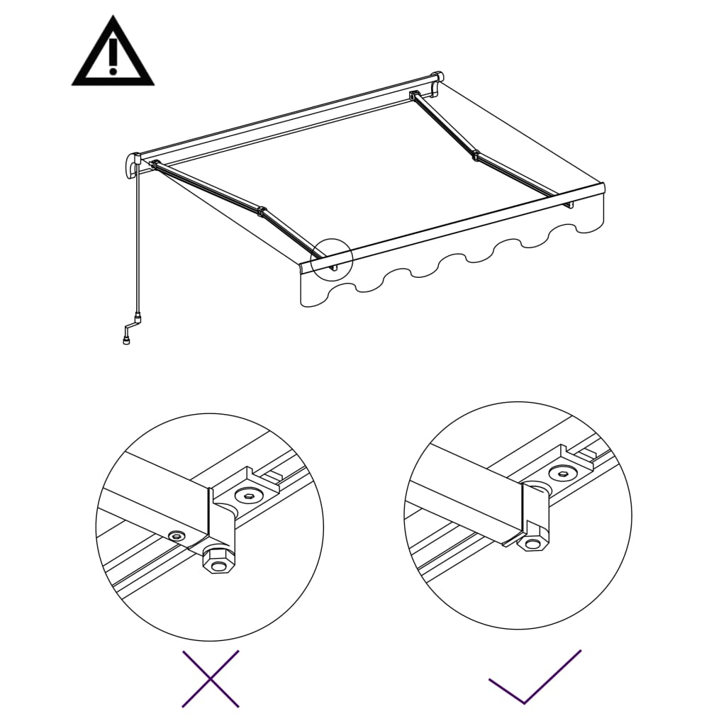 Manual Retractable Awning 400x300 cm Anthracite