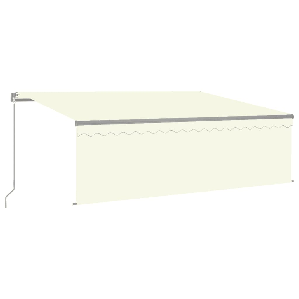 Manual Retractable Awning with Blind&LED 4.5x3m Cream