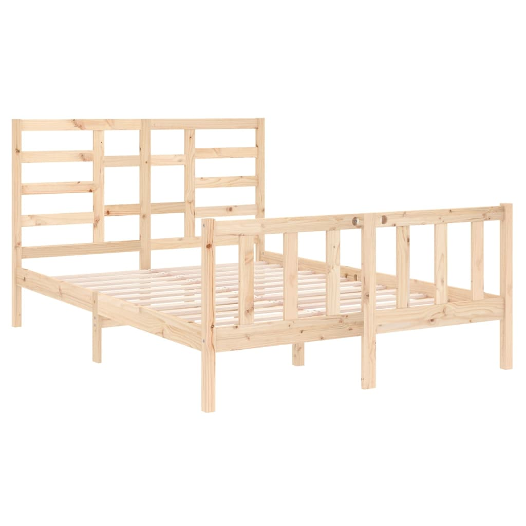 Bed Frame Solid Wood 135x190 cm Double