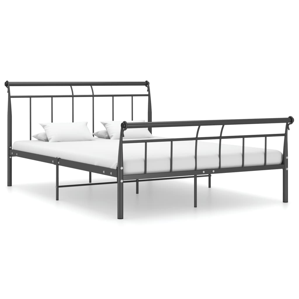 Bed Frame Black Metal 140 x 200 cm