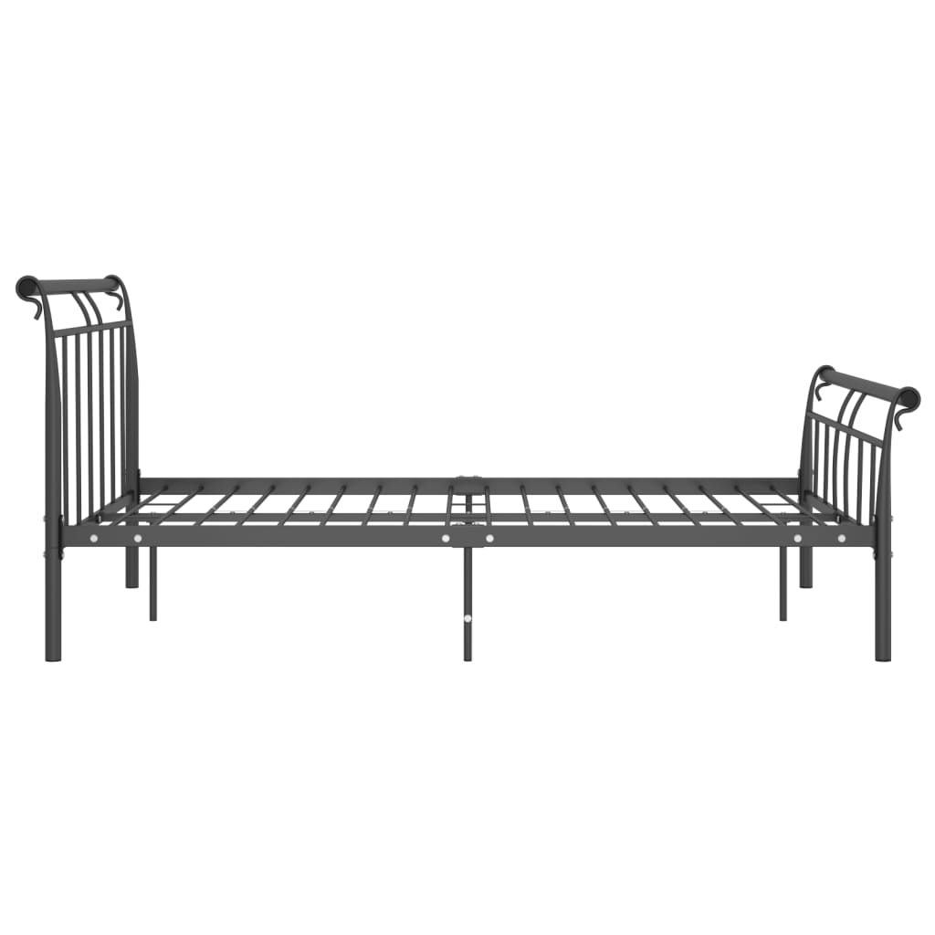 Bed Frame Black Metal 140x200 cm