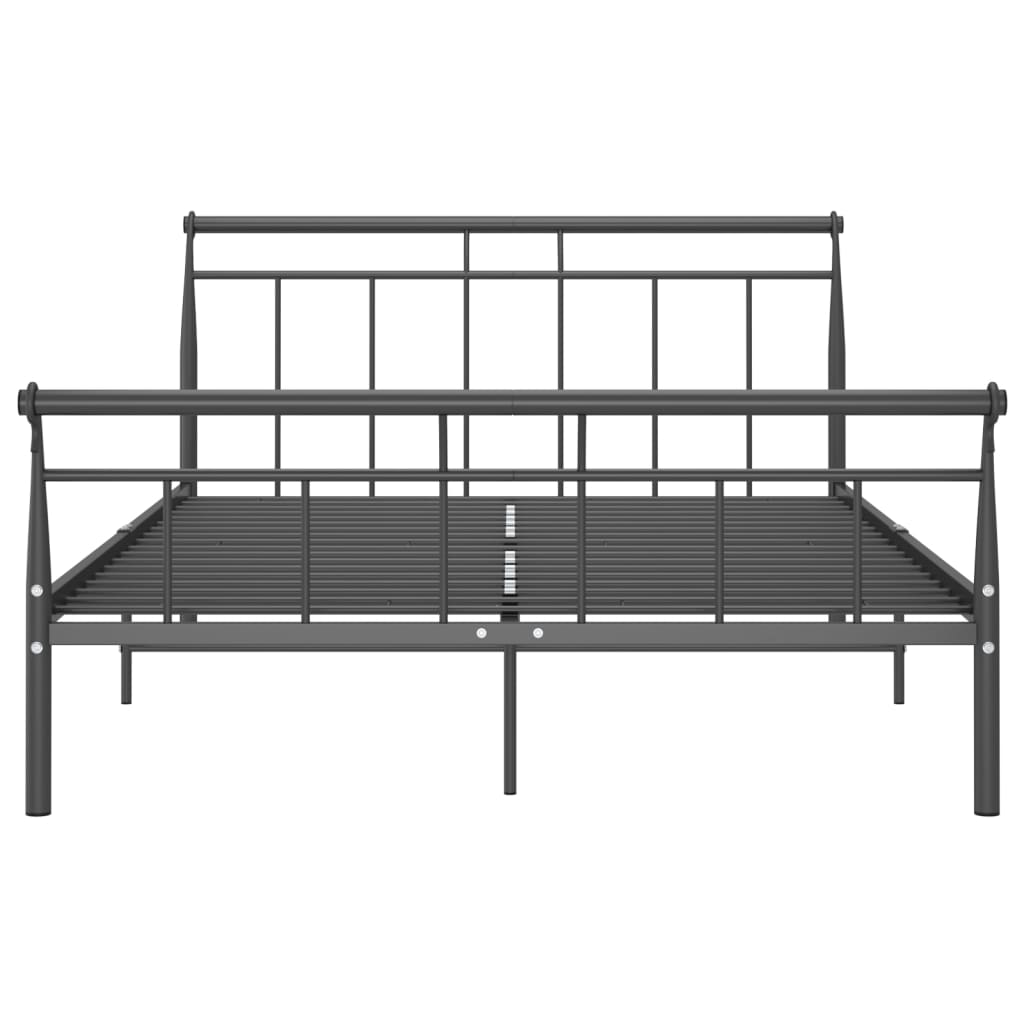 Bed Frame Black Metal 140x200 cm