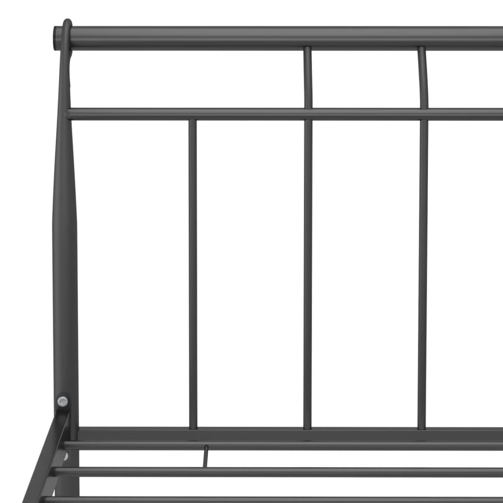 Bed Frame Black Metal 140x200 cm