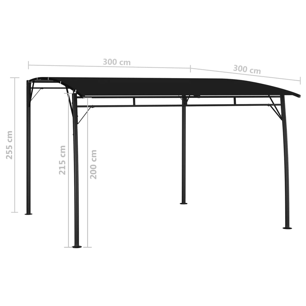 Garden Sunshade Awning 3x3x2.55 m Anthracite