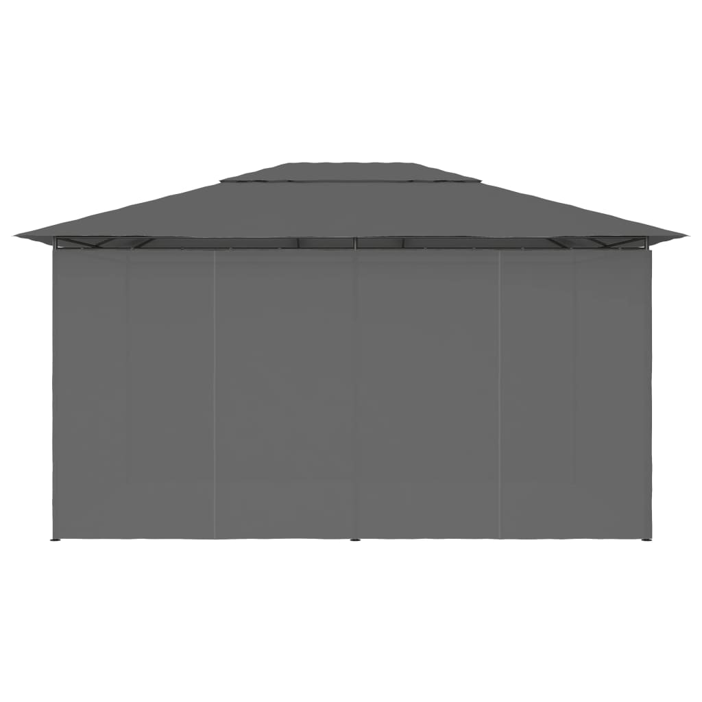 Garden Marquee with Curtains 4x3 m Anthracite