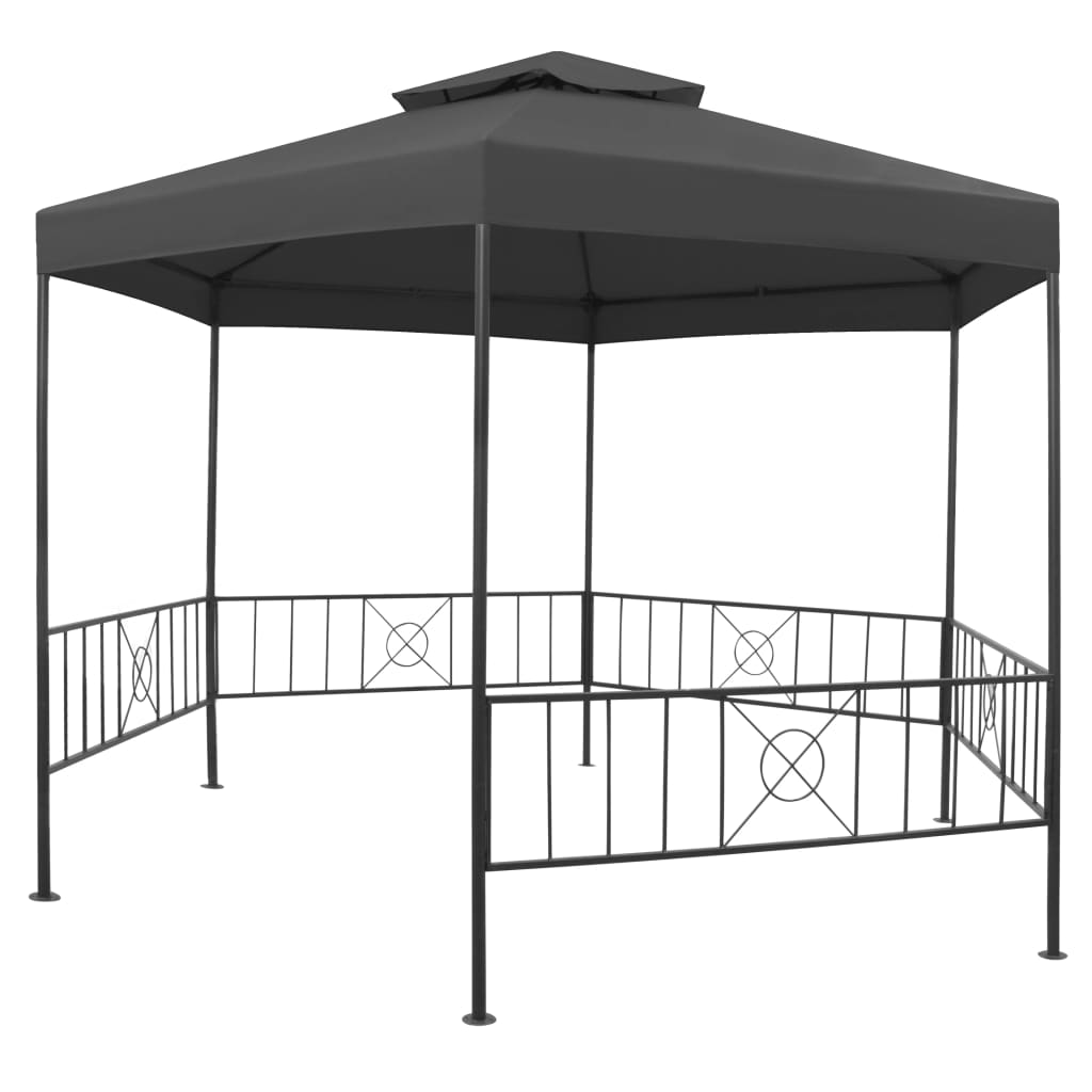 Garden Gazebo 323x275x265 cm Anthracite