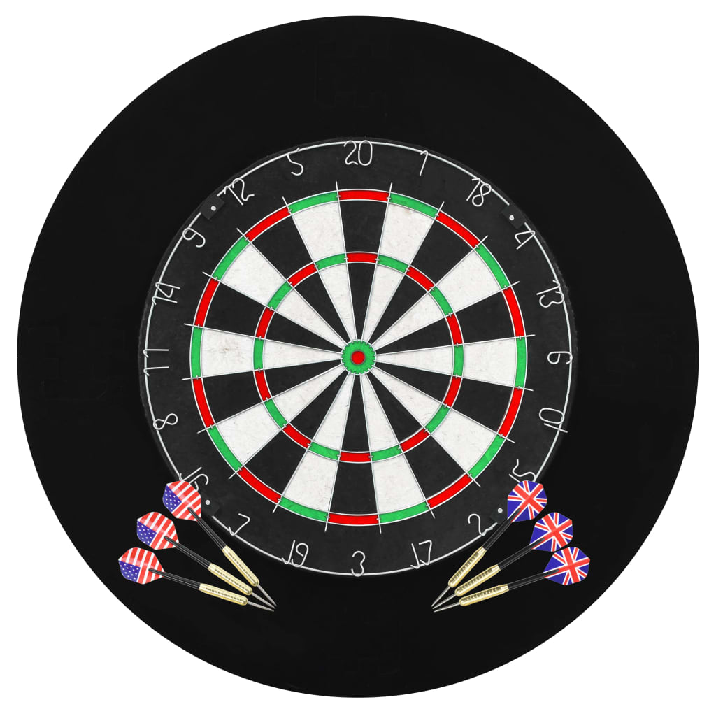 Professional Dart Set with Sisal Dartboard and EVA Surround - Steel Tip Darts Included