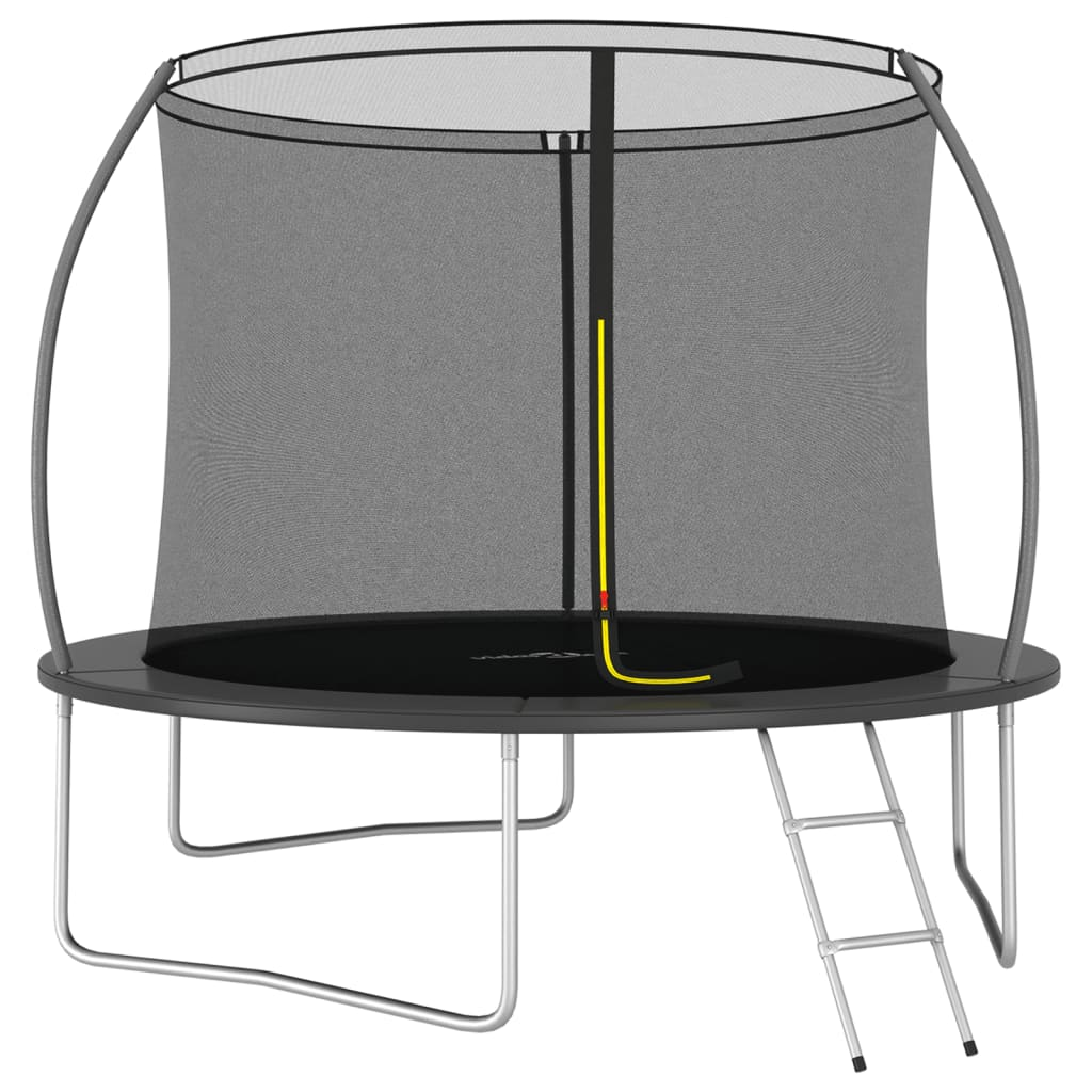 Premium Round Trampoline Set 305x76 cm with Safety Net, Ladder & Rain Cover - 150 kg Capacity