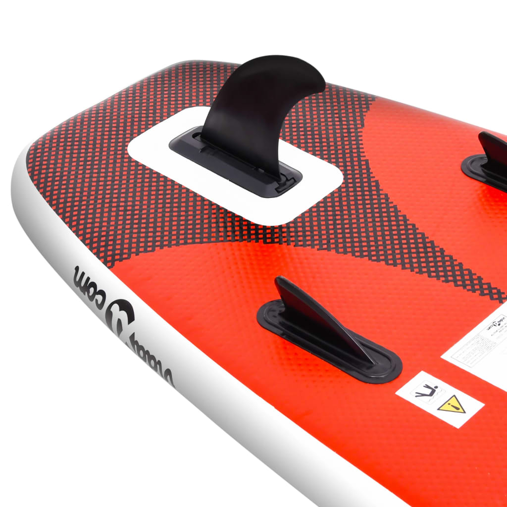 Inflatable Stand Up Paddle Board Set Red 360x81x10 cm