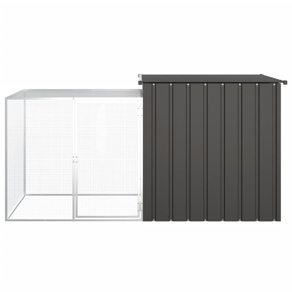 Rabbit Cage Anthracite 200x91x100 cm Galvanised Steel