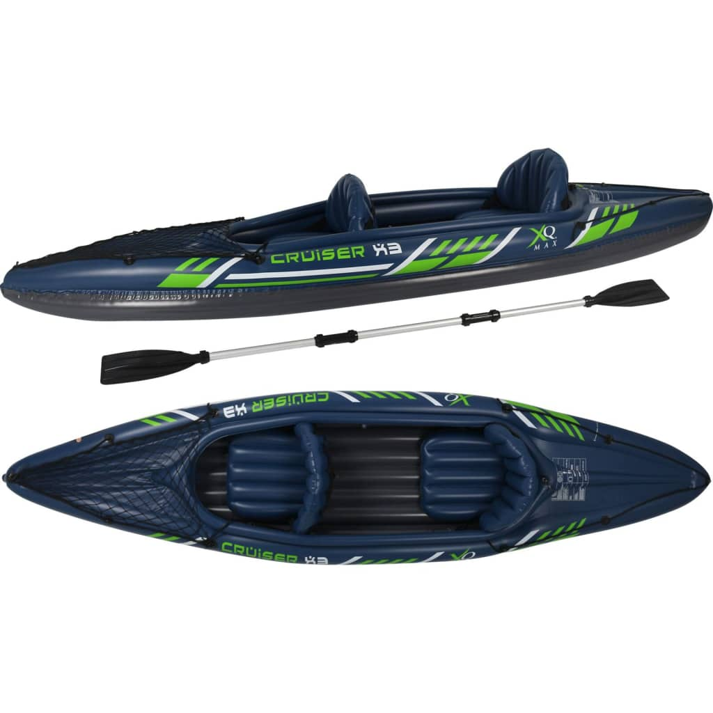 XQ Max Kayak Cruiser X3 - 342x76x32 cm Inflatable Kayak (Blue & Green)