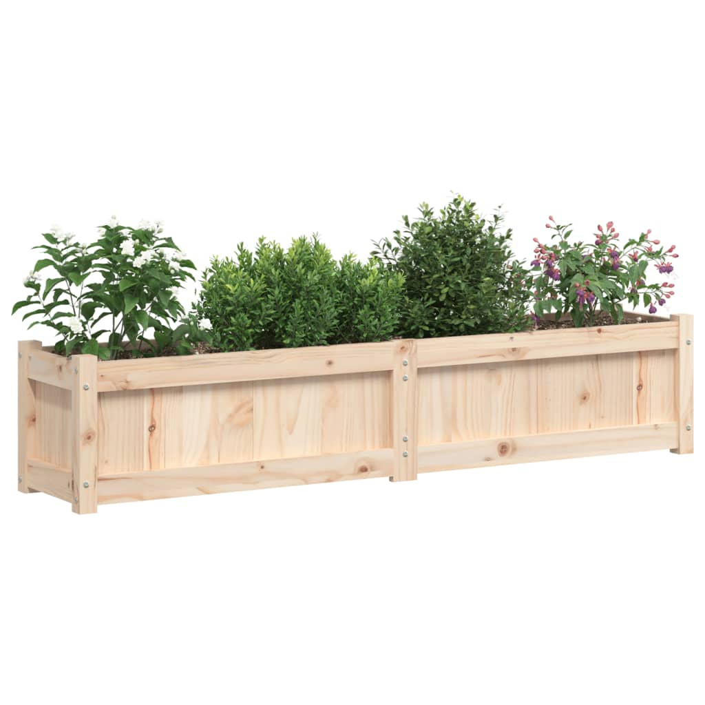 Garden Planters 2 pcs Solid Wood Pine 150x31x31cm