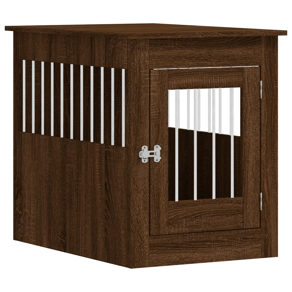 Dog Crate Furniture Brown Oak 55x80x68 cm Engineered Wood