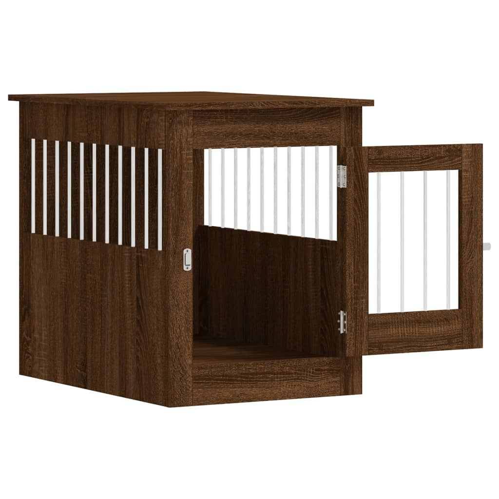 Dog Crate Furniture Brown Oak 55x80x68 cm Engineered Wood