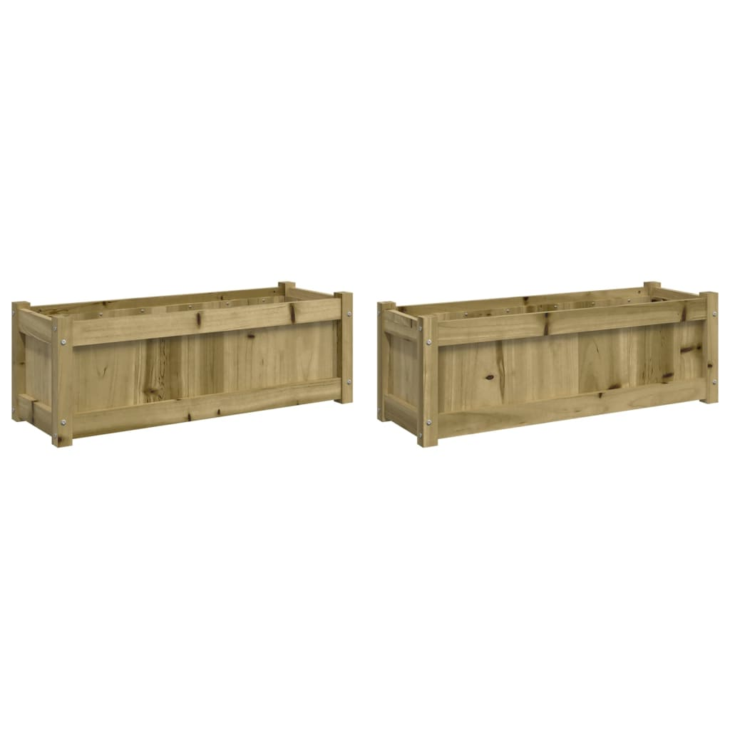 Garden Planters 2 pcs Impregnated Wood Pine 90x31x31 cm