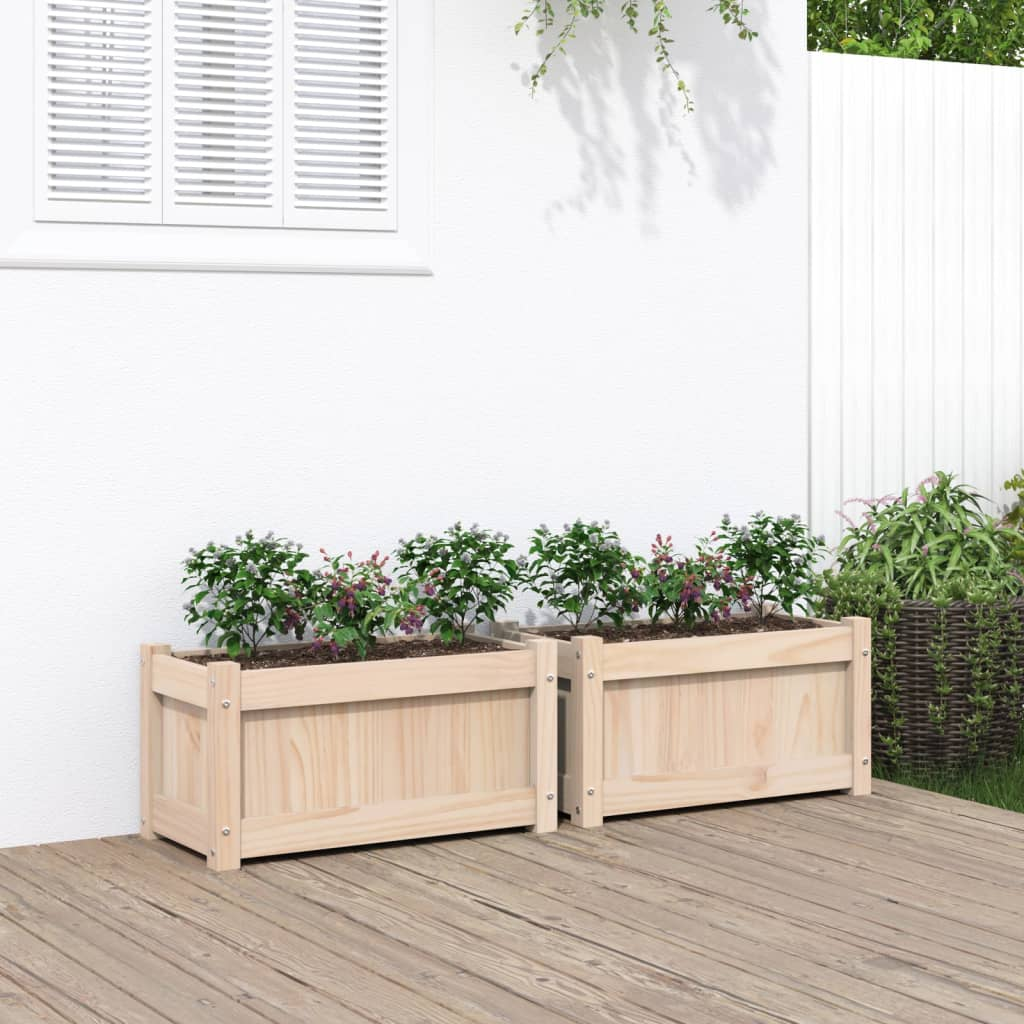 VidaXL Garden Planters 2 pcs Solid Wood Pine