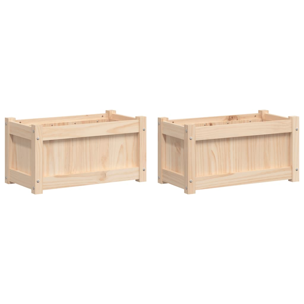 VidaXL Garden Planters 2 pcs Solid Wood Pine