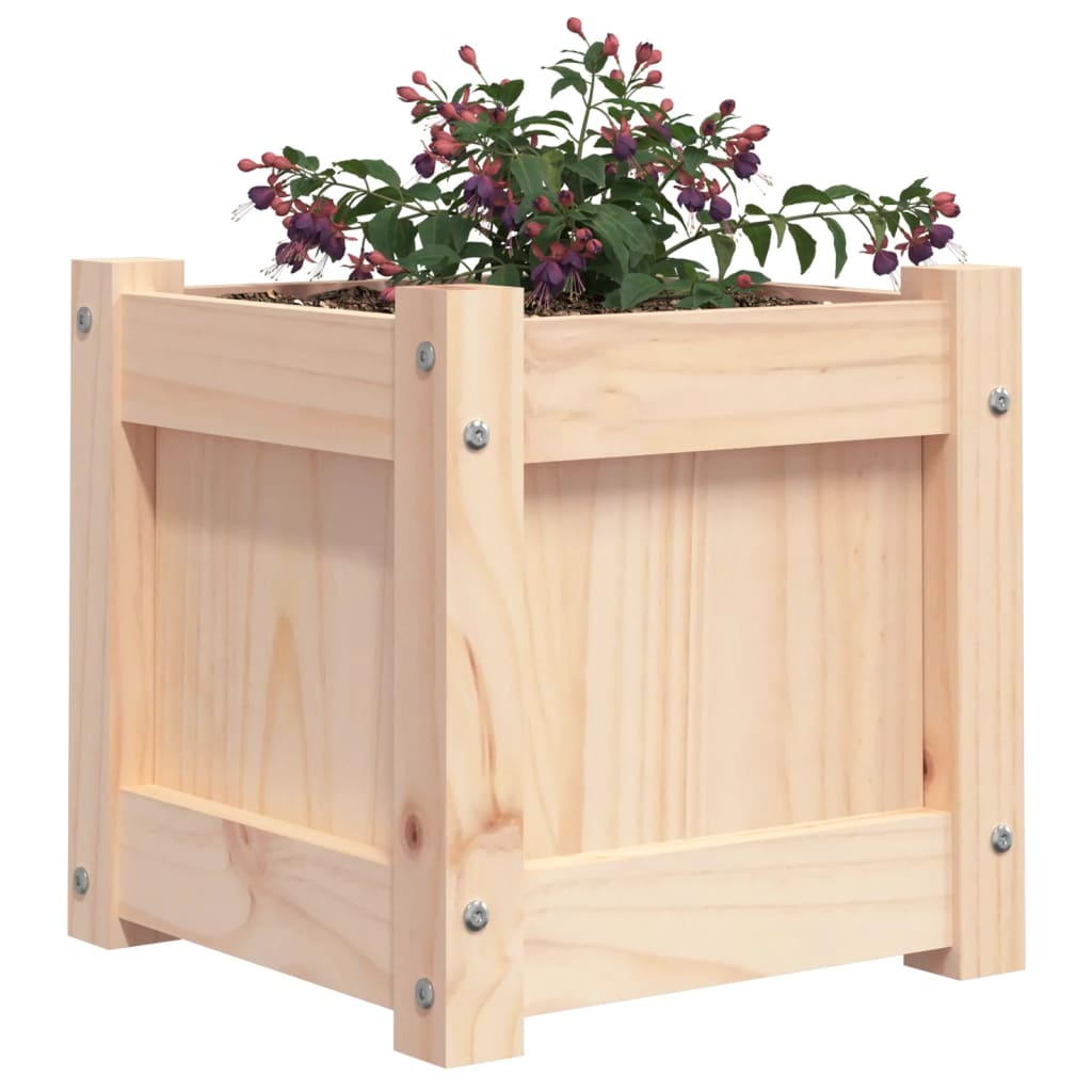 Garden Planters 2 pcs Solid Wood Pine 31 x 31 x 31 cm