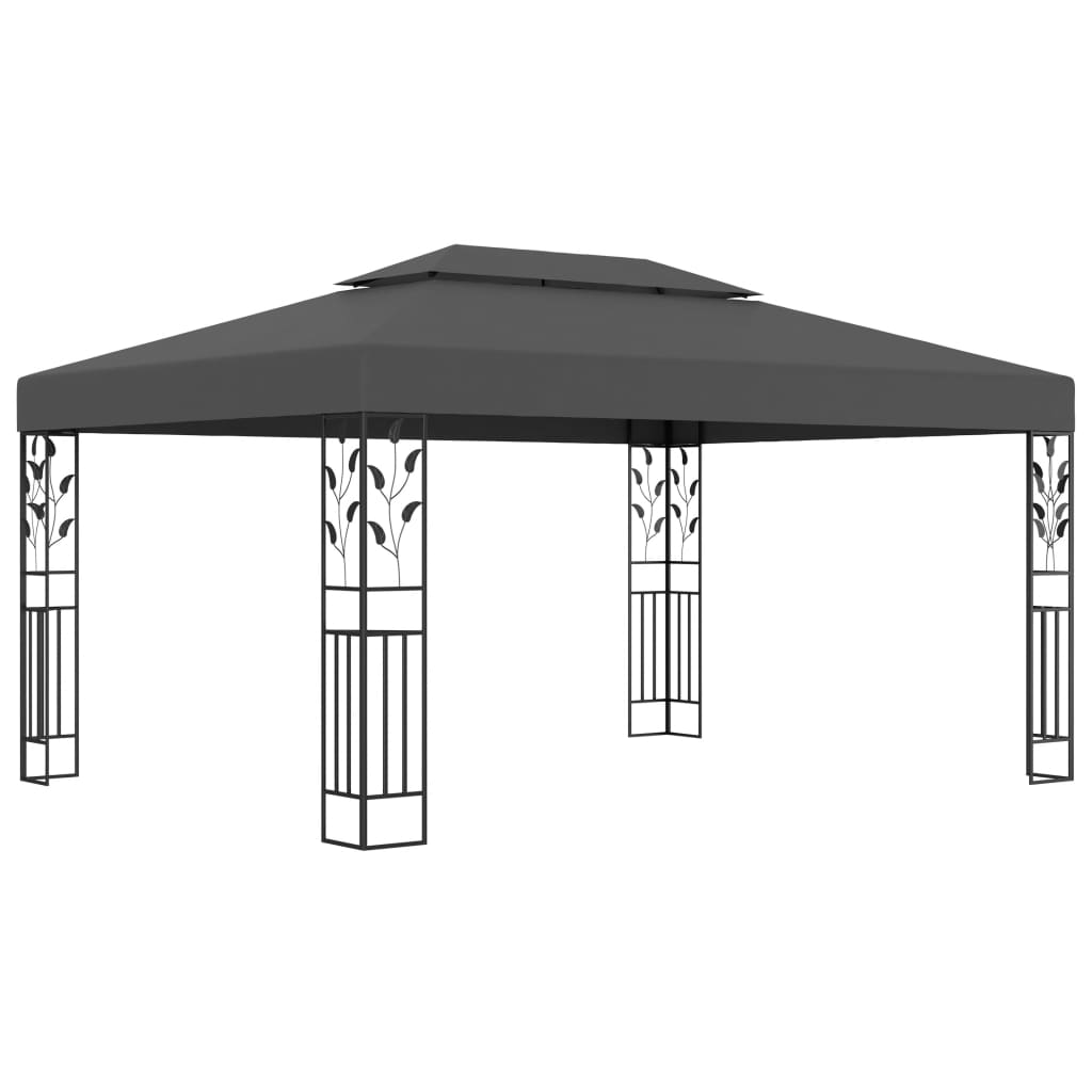 Gazebo with Double Roof 3x4m Anthracite