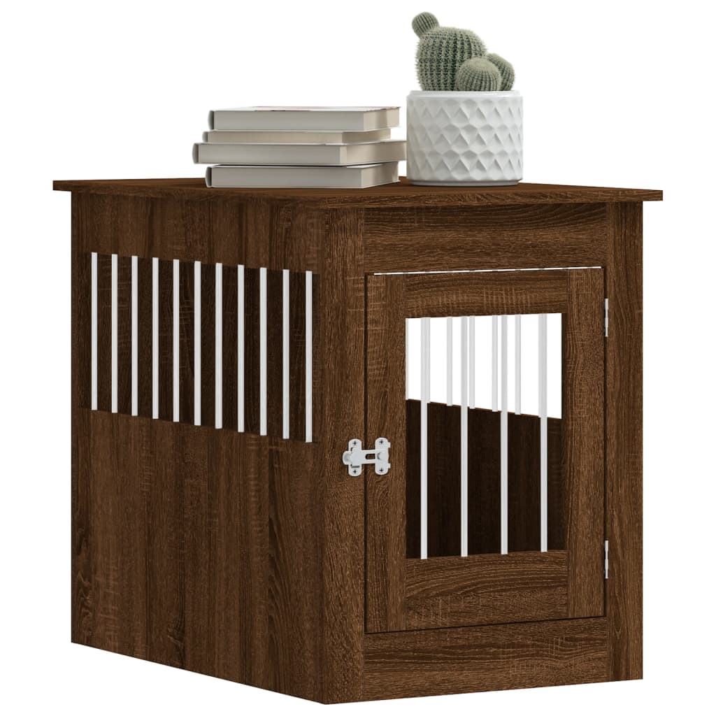 Dog Crate Furniture Brown Oak 55x80x68 cm Engineered Wood