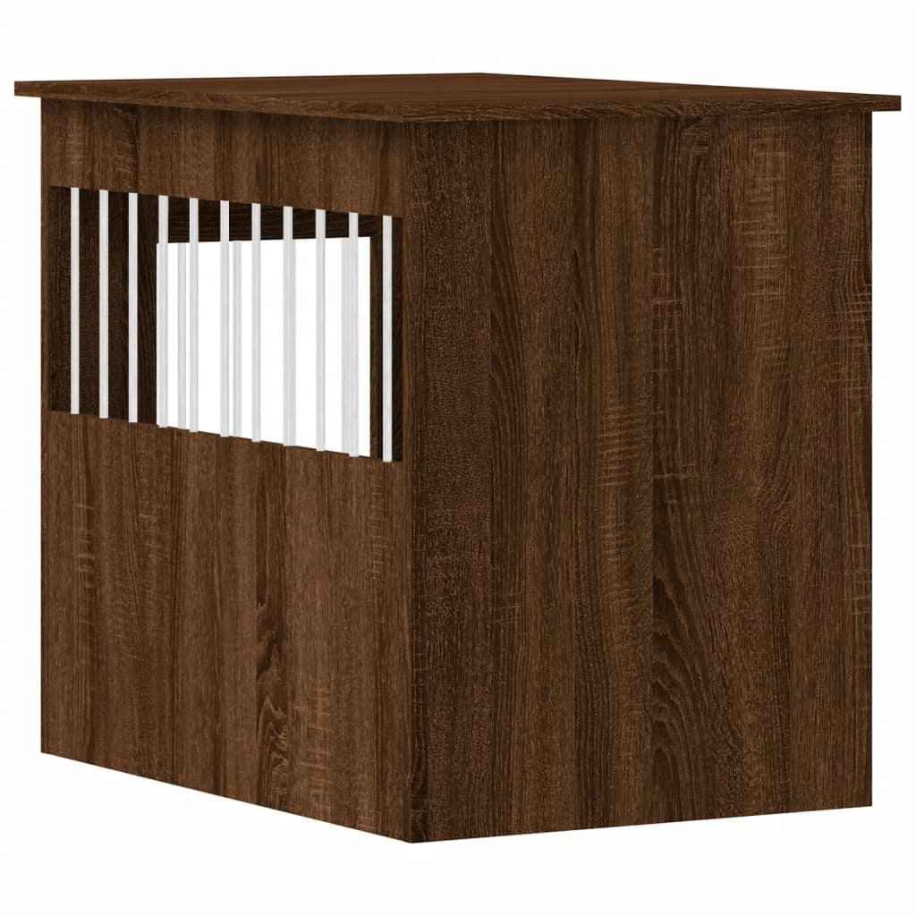 Dog Crate Furniture Brown Oak 55x80x68 cm Engineered Wood