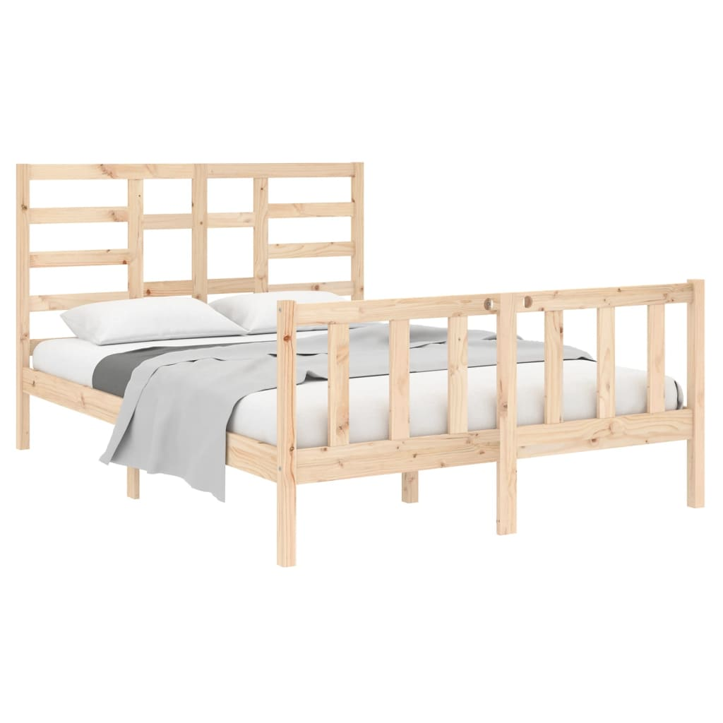 Bed Frame Solid Wood 135x190 cm Double