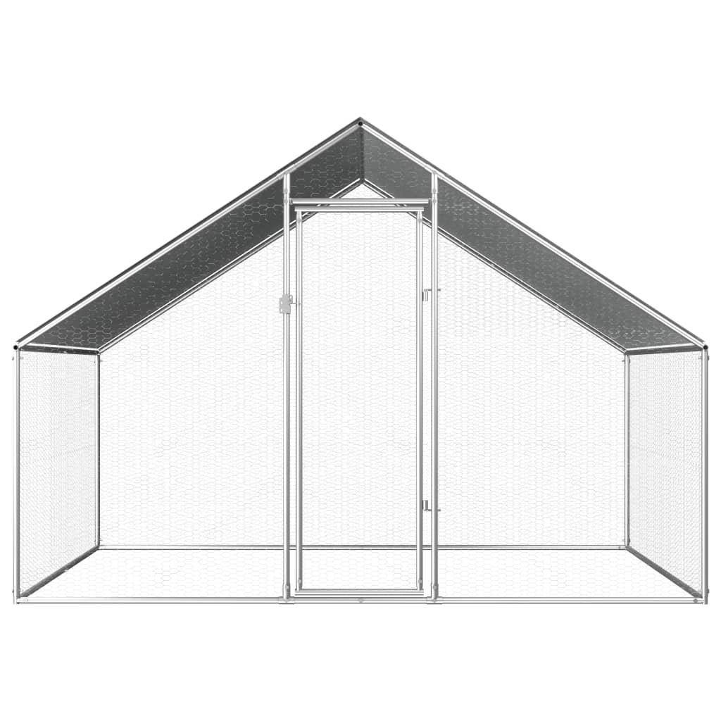 Outdoor Chicken Cage 2.75x2x1.92 m Galvanised Steel