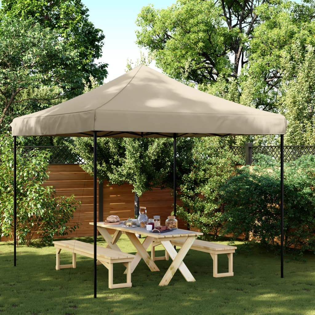 Foldable Party Tent Pop-Up Taupe 292x292x315 cm - Perfect for Outdoor Events