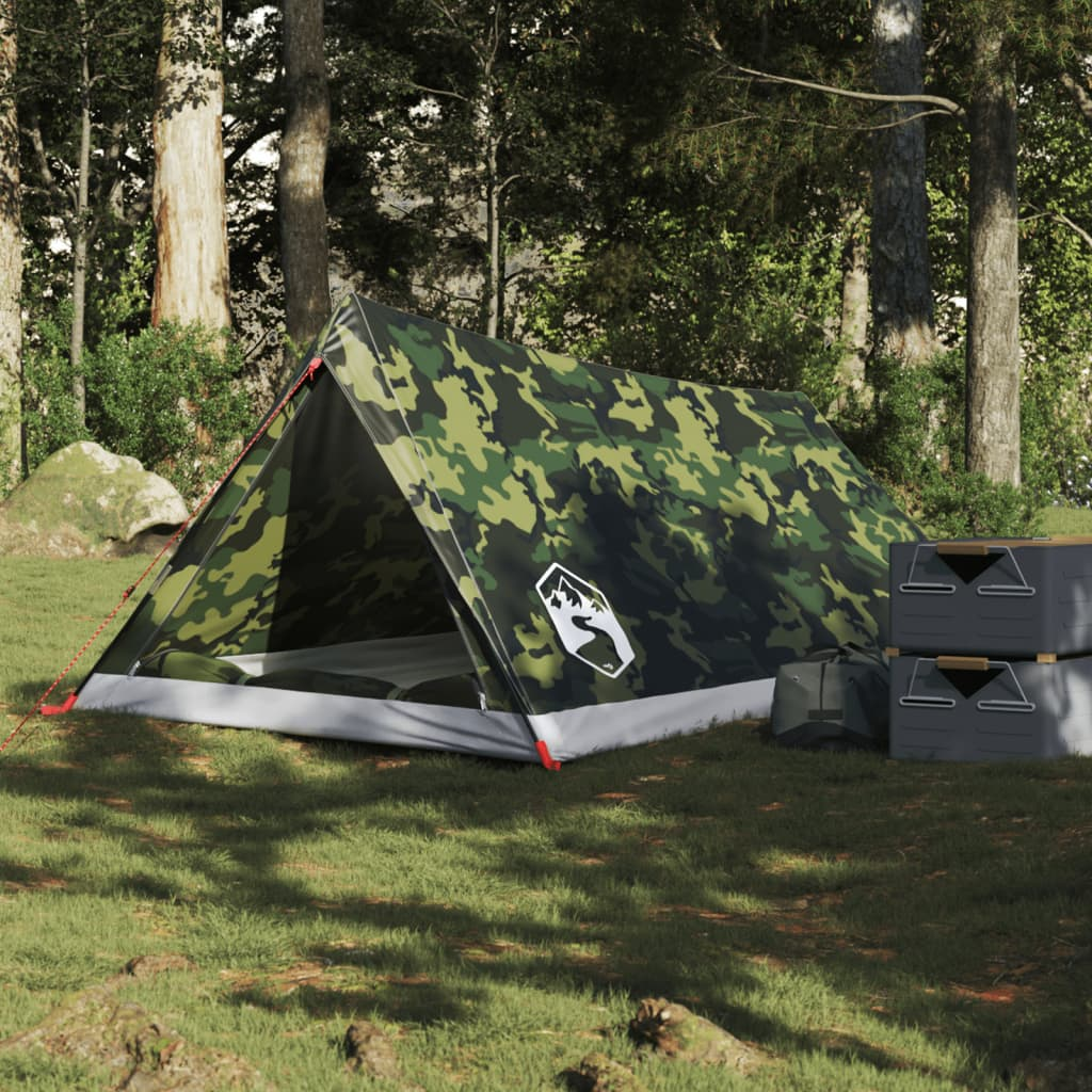 2-Person Camouflage Waterproof Camping Tent - Lightweight, Portable & Wind Resistant