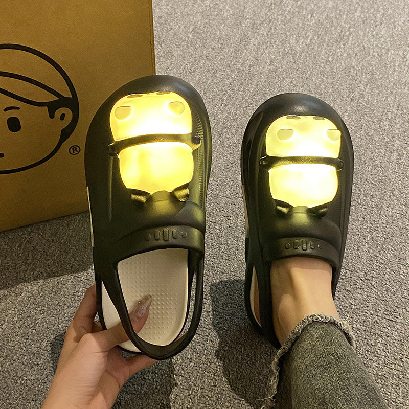 Cute Slippers With Panda Lamp Sandals Slippers with bright light